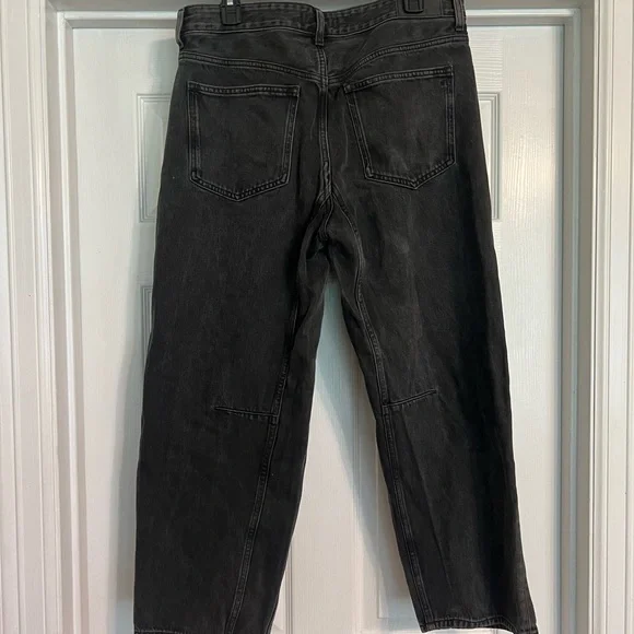 Madewell Women's Barrel Leg Jeans in Washed Black - Picture 3 of 5